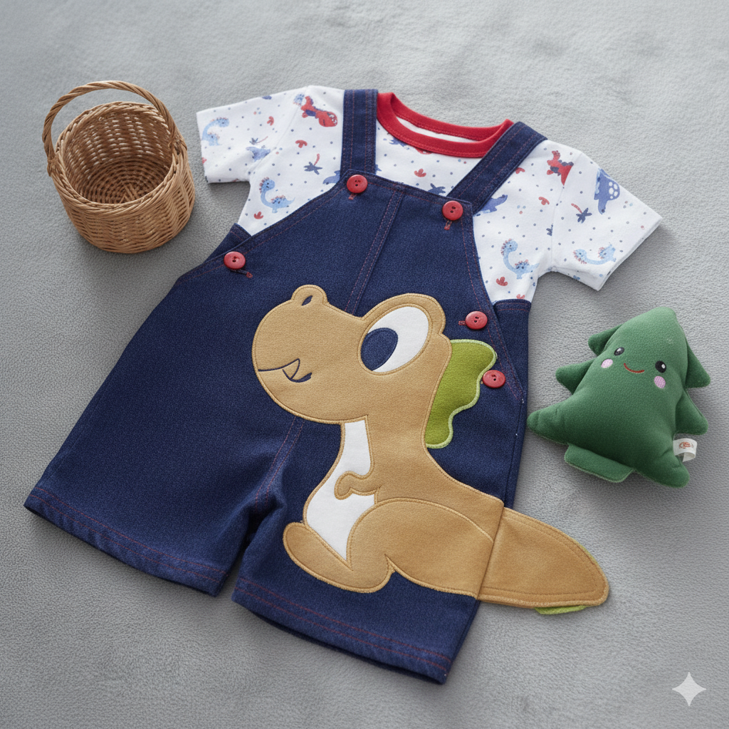 Conjunto Dino Overall