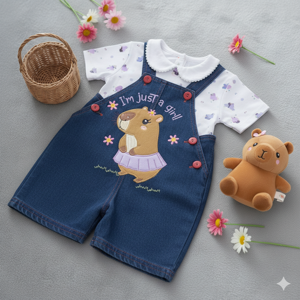 Overall Jean Capibara Girl